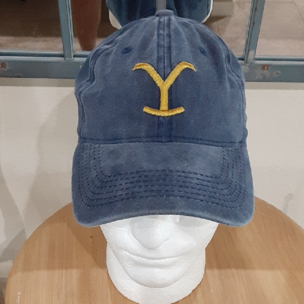 Yellowstone Dutton Ranch "Y" Brand Hat - Distressed Denim